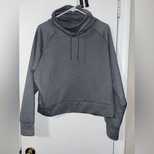 Juicy Couture Sport Grey Jacquard Quilted Crop Pullover large